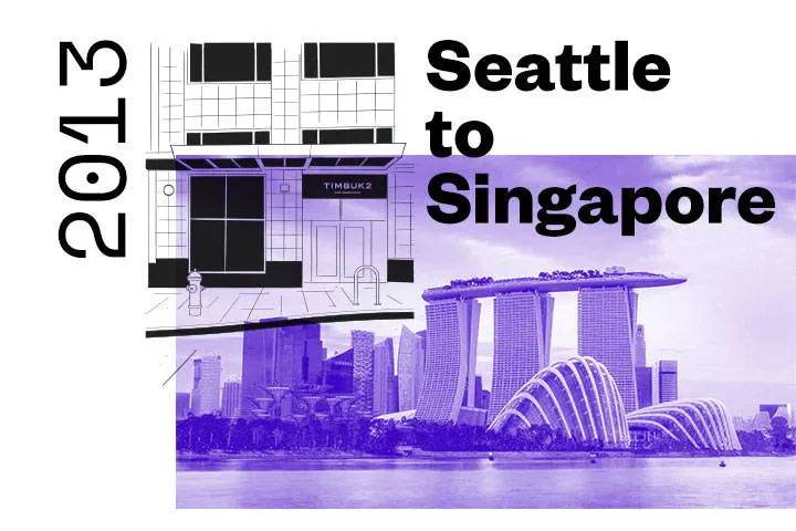<p>Timbuk2 begins its global retail expansion and opens shops in Seattle, and Singapore.</p>