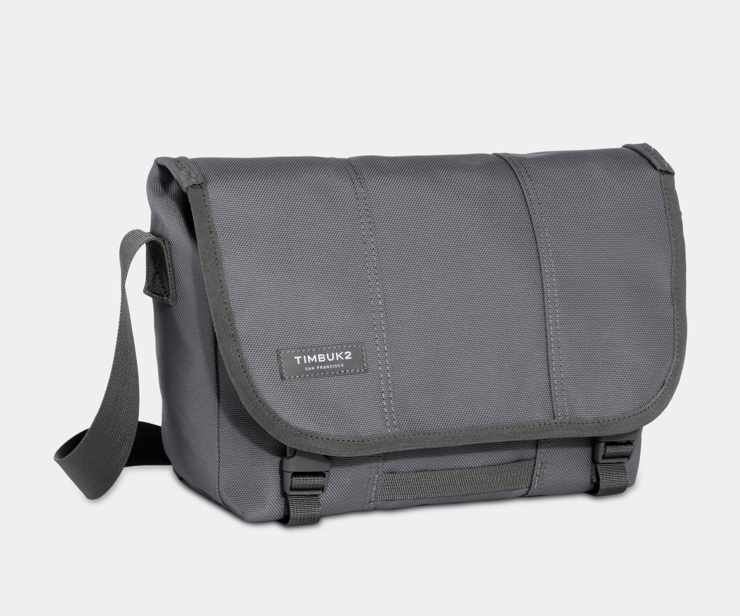 Timbuk2 Classic Messenger Bag Small Blue Gunmetal Gray Internal Laptop  Sleeve