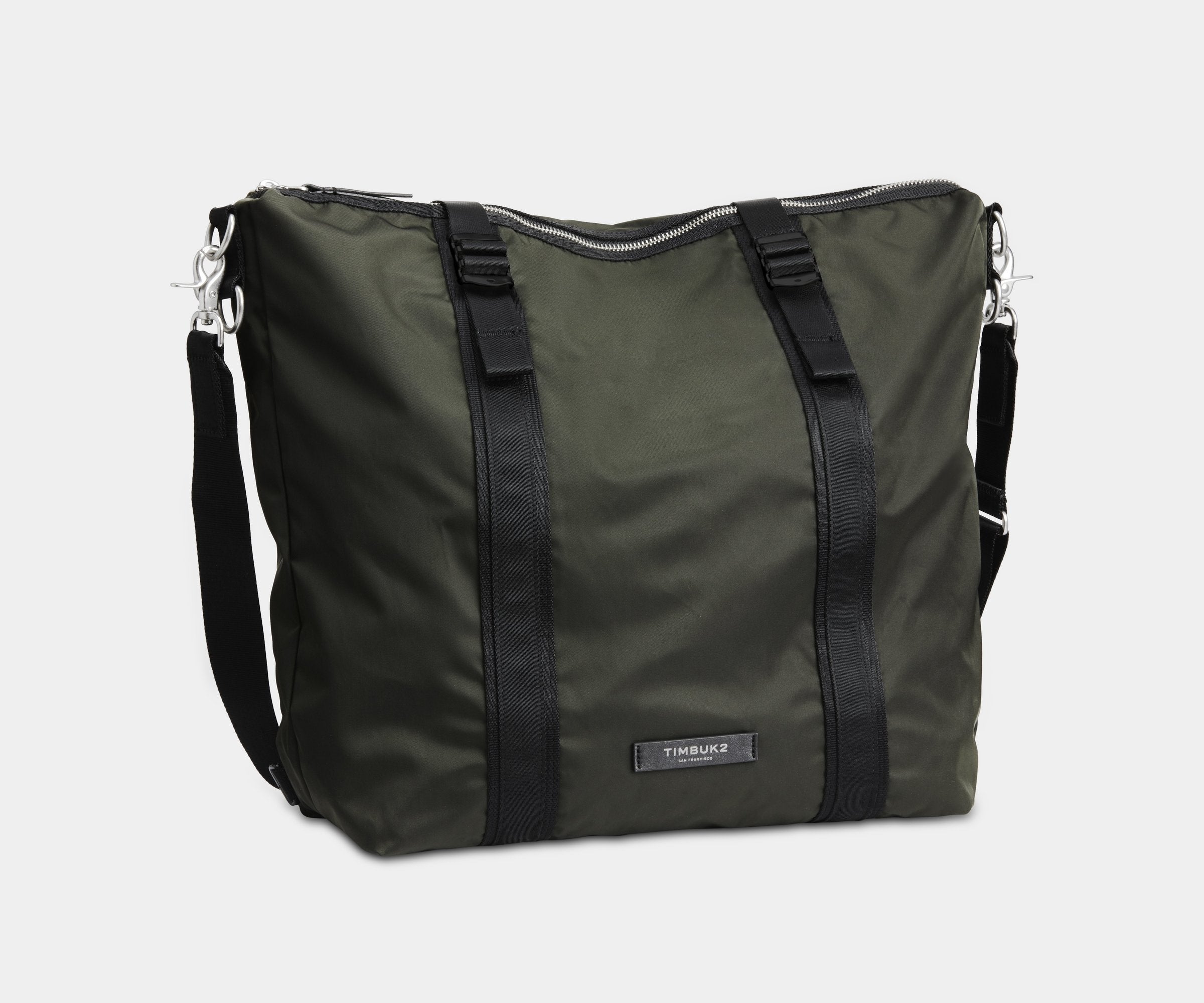 TimBuk2 Gray Nylon Messenger Shoulder Bag Backpack Travel Carry-On Luggage